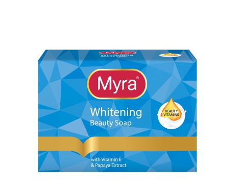 MYRA Whitening Bar Soap with Papaya and Vitamin E 90G