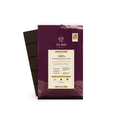 Auro Chocolate 100% Cacao Unsweetened Tablea  Block 1kg