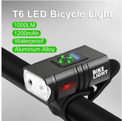 T6 LED Bike Light 10W 6 Modes USB Rechargeable Flashlight MTB Front Lamp Bike Accessories