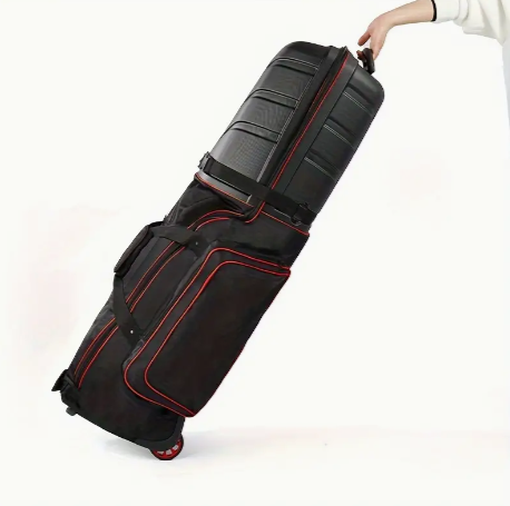 Golf Hard Shell Aviation Bag, Foldable ABS & 1680D Nylon Waterproof Golf Bag With Wheels