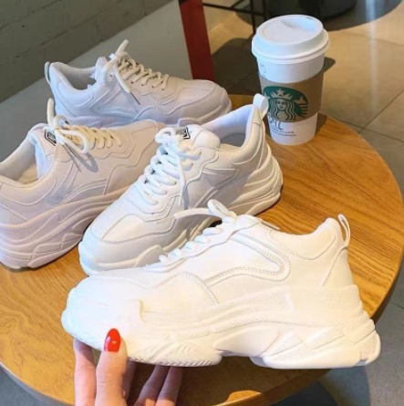 SQ Fashion Korean White Shoes for Women