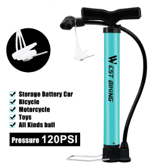 Motorcycle Bicycle Pump Aluminum Alloy 120/160psi Portable Tire Inflatable Football Basketball