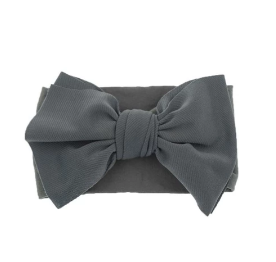 New Baby Nylon Headband Simple Solid Color Children's Hair Accessories High Elastic Bow Infant Headband BH14