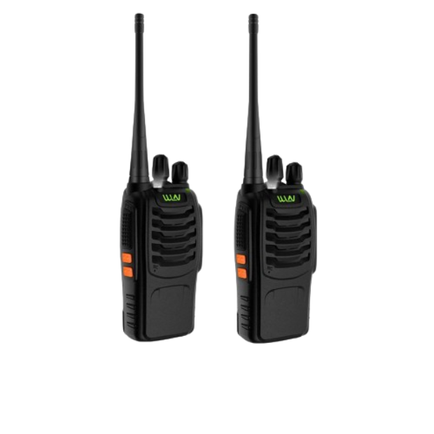 WLN 888Plus 5W 16 Channel UHF 400-470MHz Two-Way Walkie Talkie Radio Set Of 2