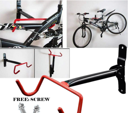 Mountain Bike Wall Hanger Bicycle Bike Storage Rack Mount Hanger Hook Holder with Metal Screws