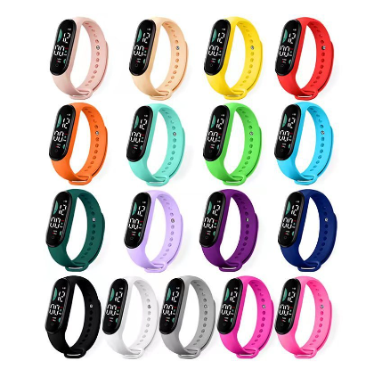 Touch Screen LED Digital Watch Casual Silicone Electronic Sports Watch