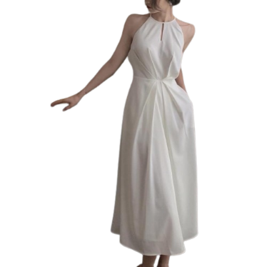 Lovito Women Elegant Plain Cut Out Dress LNE43210