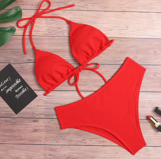Sexy Solid Classic Bikini Swimsuit Bikini
