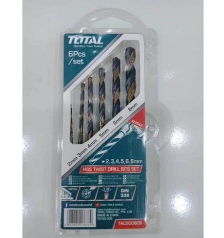 Total Tools Drill bit set Metal 6 Pcs TACSD0605