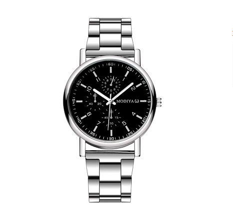 Men Casual Quartz Watch with Stainless Steel Strap M13