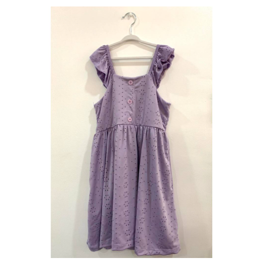 Sonya Kids Fashion Ruffle Top Dress Plain Gingham C14