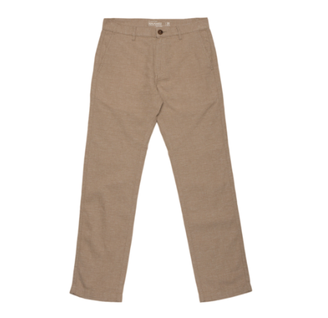 GIORDANO Men's Cotton Linen Pants Crockery x White