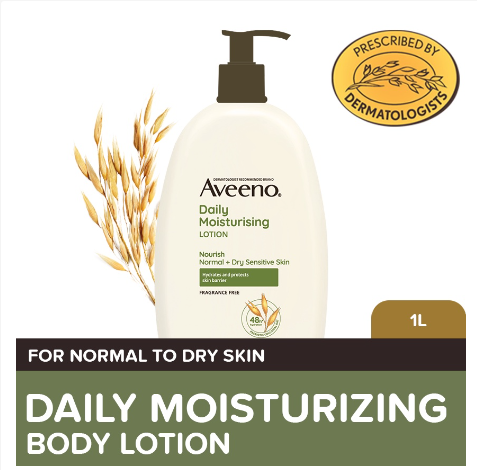 Aveeno Daily Moisturizing Body Lotion 1L - Moisturizing Lotion for Normal to Dry/Sensitive Skin