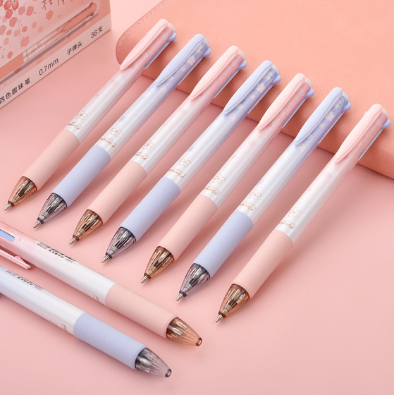 Deli 0.7mm Ballpen 1PCS Spring Pressed Ballpoint Pen Student School Stationery S311