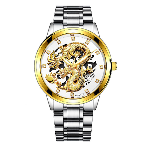 Binbond Original Luxury Gold Luminous Fashion Luxury Waterproof Men's Watch Quartz Stainless Steel Wrist Watch M06