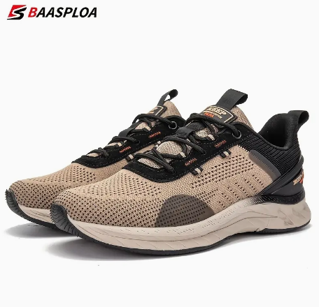 Baasploa Men's Non-Slip Running Shoes - Lightweight, Breathable, and Durable Sport Sneakers