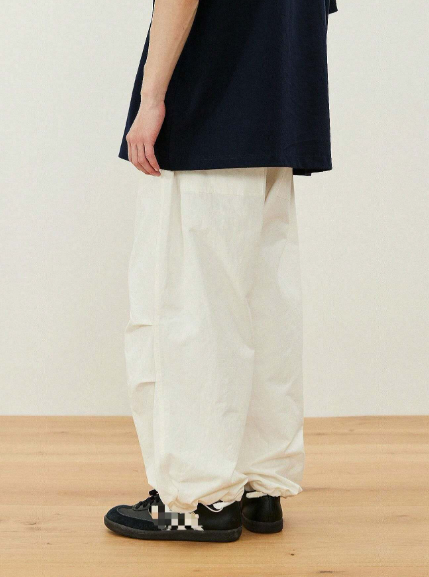 Japanese-Style Loose Paratrooper Trousers Men's Spring Straight Casual Cargo Pants, Vintage Fashion