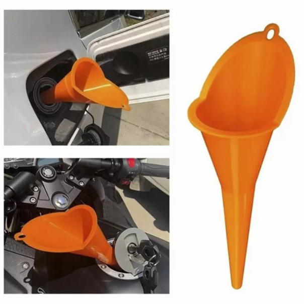 Motorcycle Car Long Mouth Funnel Plastic Refueling Oil Liquid Spout Filling