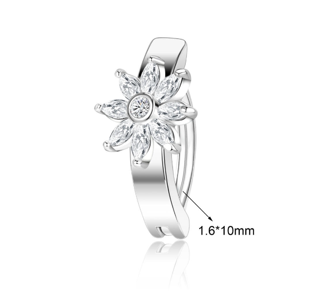 1 PC Butterfly Belly Navel Rings Crystal Belly Button Piercings Flower Snake Reverse Curved Navel Barbell Body Jewelry B7