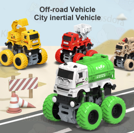 Kissdora Monster Truck Friction Power Vehicles Car Toys Inertia
