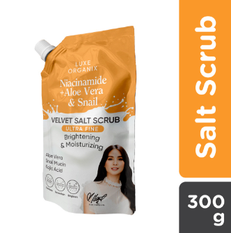 Luxe Organix Niacinamide + Aloe Vera and Snail Brightening & Moisturizing Spa Salt 300G
