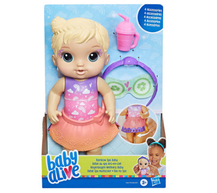 Baby Alive Rainbow Spa Blonde Hair Baby Doll