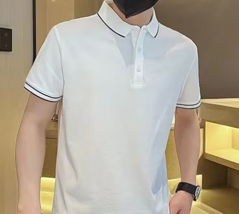 Easy-care Plain Polo Shirt For Men Casual Polo Shirt For Man Aesthetic Minimalist Polo For Men