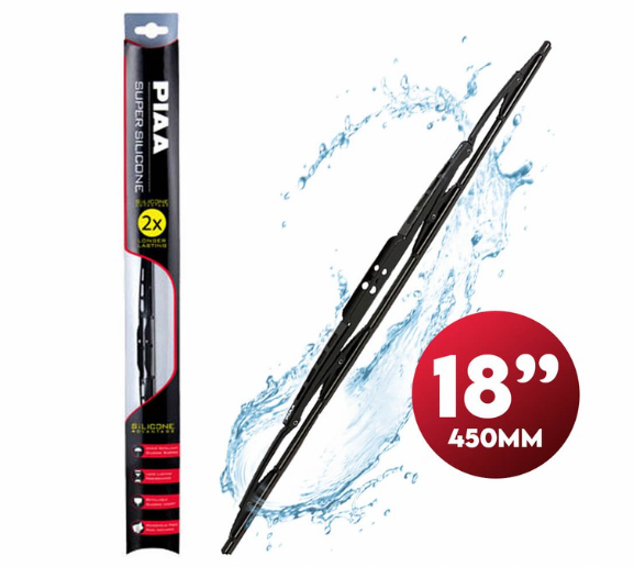 PIAA Wiper Super Silicon 18'' 95045 for Toyota Corolla, Camry, Land Cruiser, Prado, Honda Civic
