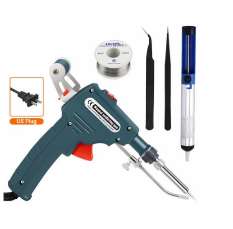 220V 60W 5 In 1 Electric Soldering Iron Set External Heated Manual Soldering Gun Send Tin Gun