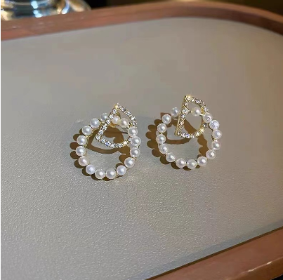 Korean Style Geometric Metal Large Irregular Earrings