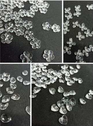 1500+ Pcs Flower/Heart/Teardrop/Butterfly Crystal Beads For DIY