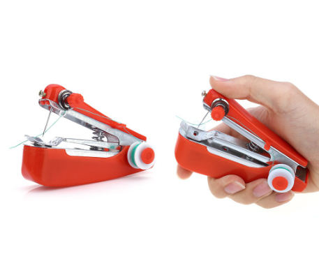 Mini Hand-held Manual Stitch Clothes Fabrics Sewing Machine - Colormix