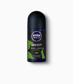 Nivea Men Deep Black Charcoal Amazonia Roll On Deodorant for Men 50ml