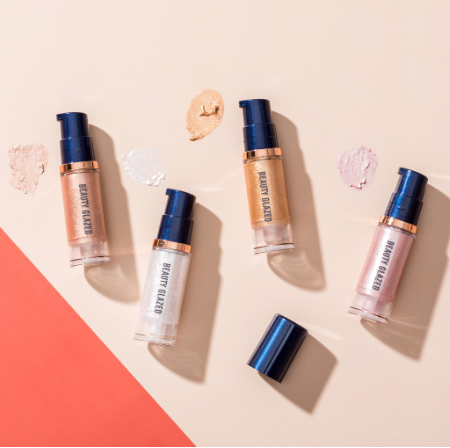 BEAUTY GLAZED 4 Colors Highlighter Makeup Diamond Lightweight Illuminating Liquid Highlighter Bronzer Shading Long Lasting Natural Radiance Face Makeup Beauty Cosmetics