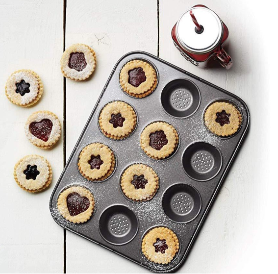 12 Slots Square Iron Non-stick Baking Pan Muffin Cup Small Cake Baking Pan DIY Baking Tool