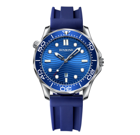 Binbond Men Business Steel Band Quartz Watch Rotating Dial Waterproof Unique Watch Men M5