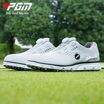 PGM Men's Professional Golf Shoes With Rotating Buckle, Comfy Non Slip Casual Sneakers For Men's Outdoor Activities