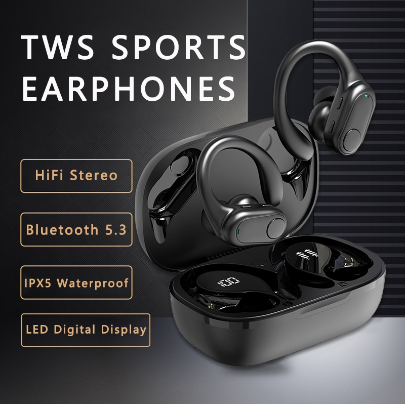 TWS Wireless Bluetooth Earphones HiFi Stereo Earphone Sport Waterproof Headset With Mic Headphones