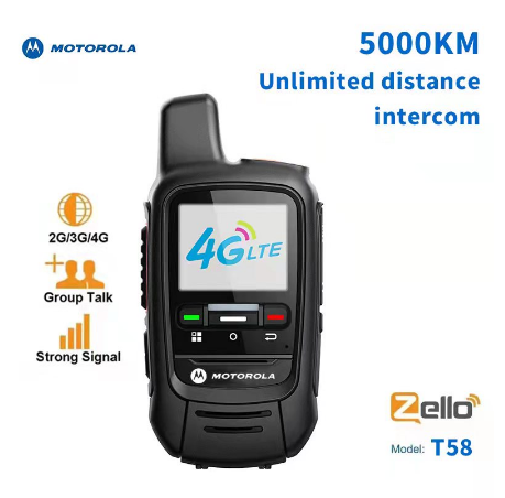 Motorola Global PTT Zello Radio T58 Long Range GPS WIFI POC Radio Amateur Android Walkie Talkie REAL PTT