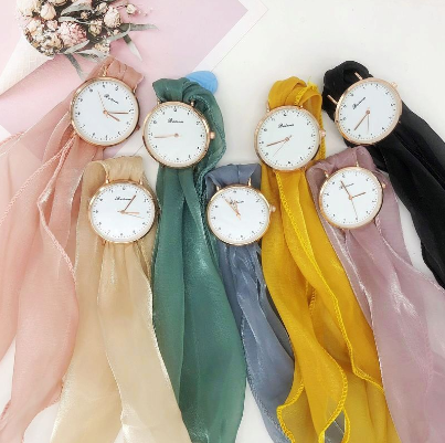 Fashion Ribbon Streamer Women Watches DIY Quartz Watch