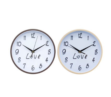 Silent Nordic Wall Clock 10" Easy Read Embossed Numbers Analog Home Decor