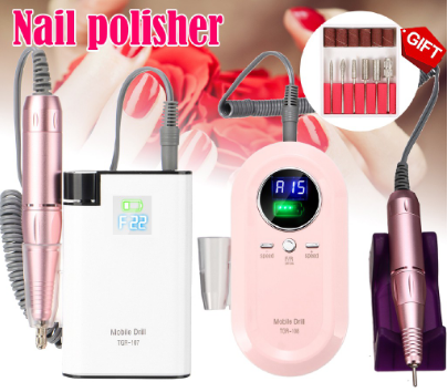 Portable rechargeable nail rig 30000RPM file nail tool 066
