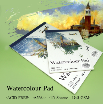SeamiArt A4 A5 Drawing Paper For Watercolor Gouache 180GSM Paper 15 Sheets