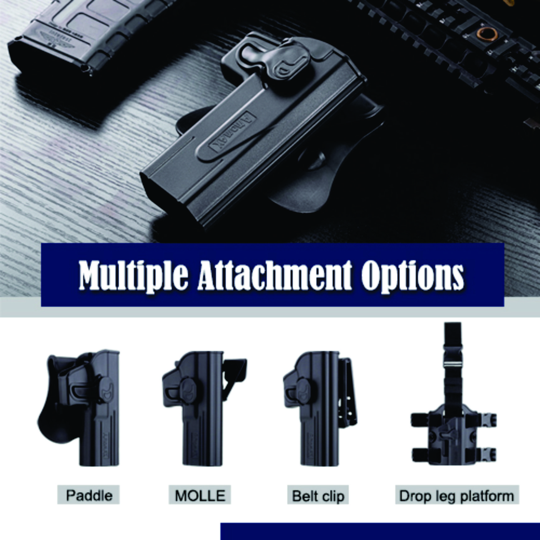 Colt 1911,5”Barrel ,Girsan MC 1911 Holster, Right Handed, Level 2 Safety Mechanism Color Black