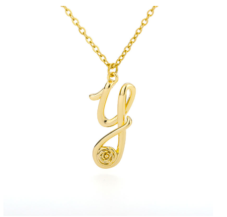 Dainty Gold Letter Necklace Tiny 26 Capital A-Z Pendant Choker Necklace,Cute Personalized Name Necklace Gold Jewelry Necklace Y