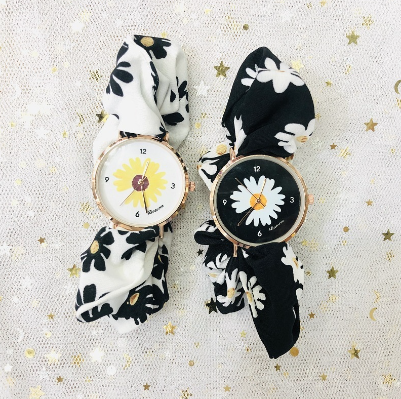 Fashion Daisy Ribbon Streamer Women Quartz Watch