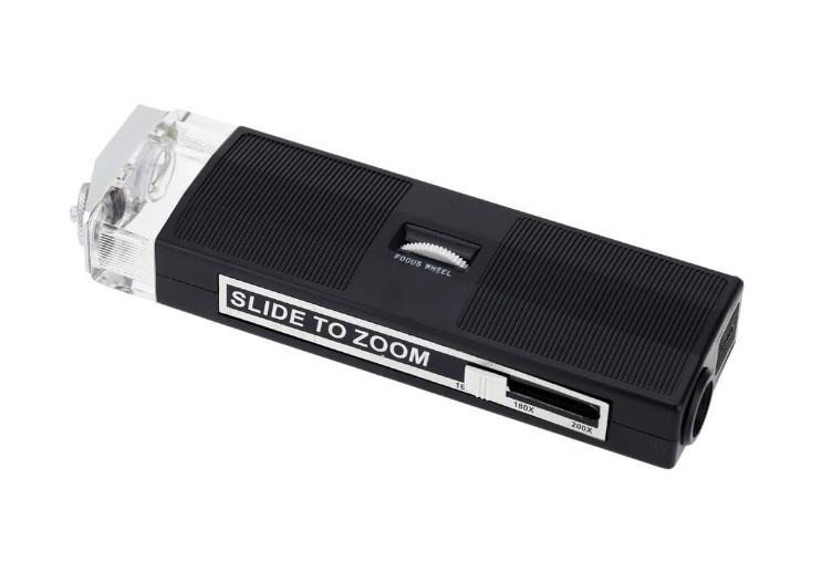 Pro'sKit 8PK-MA009 Portable Optical Fiber Magnifying Glass 200X Adjustable Fiber Optic Check Kit