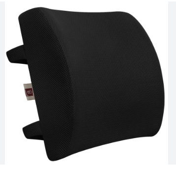 New Memory Foam Pillow Support Car Seat Back Cushion Lumbar Office Chair Cushion (Black)