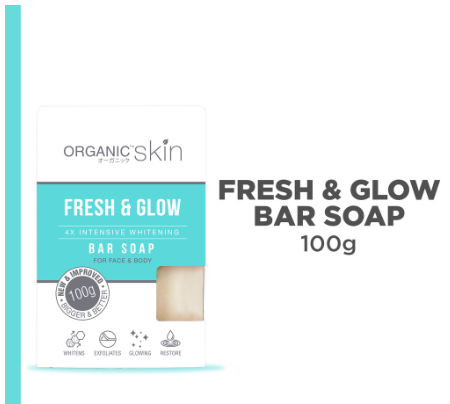 Organic Skin Japan Fresh & Glow 4x Intensive Whitening Soap 100g