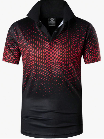 Men 1pc Sports Polo Shirt With Zipper, Short Sleeves, Slim Fit, Quick Dry, For Tennis, Golf, Bowling